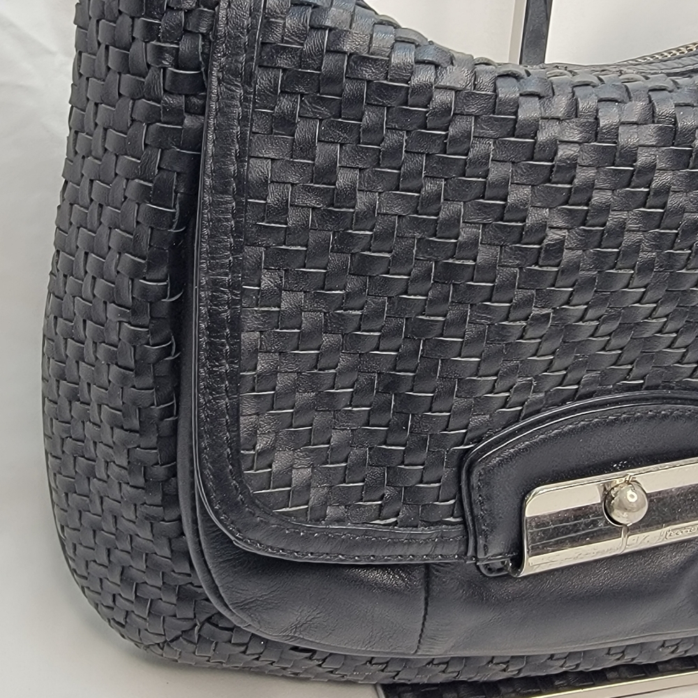RARE Coach‎ Woven Leather Hobo Bag - Picture 2 of 13